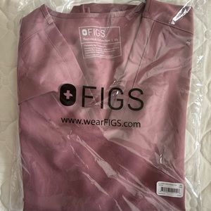 Figs Mineral Mauve Scrub Top And Jogger Pants